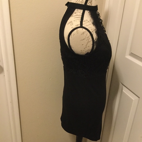 Charlotte Russe Black Mini Dress Size M NWT Final - Picture 2 of 5